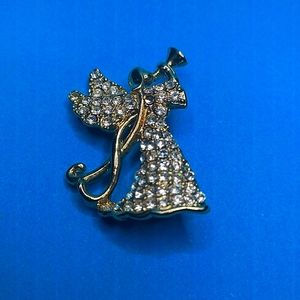 Beautiful angel rhinestone brooch
